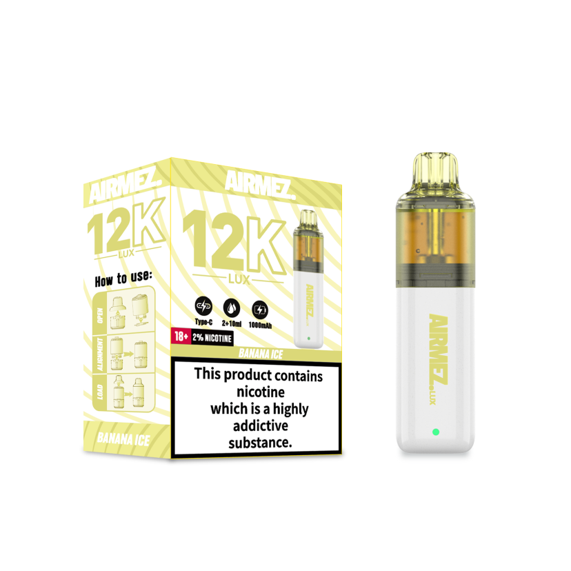 Airmez Lux 12000 Puffs Banana Ice - Image 2
