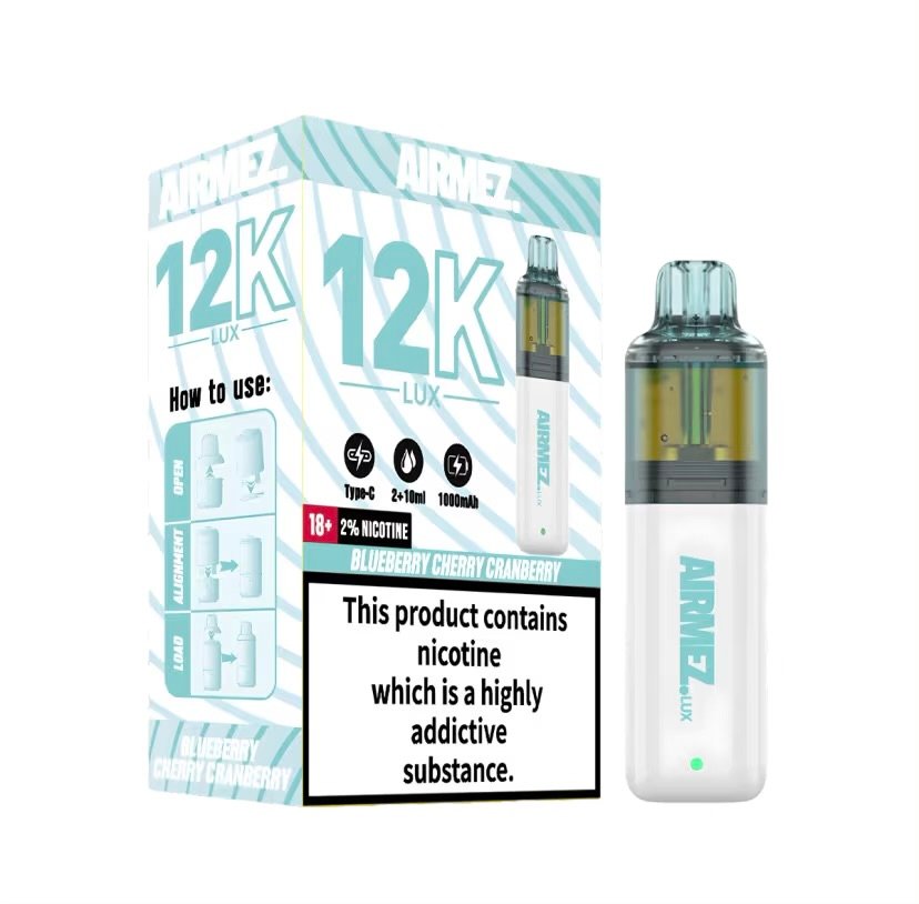 Airmez Lux 12K Blueberry Cherry Cranberry Prefilled Vape Kit - Image 2